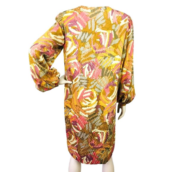 VTG 80s Silk Floral Brocade Balloon Sleeve Wayne Kastning Helga Dress S/M NEW - Picture 5 of 8